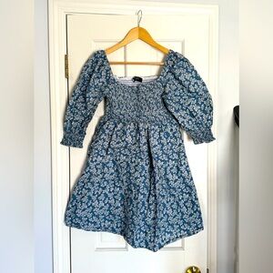 O. P. T. Floral Smocked Mini Dress